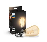 Philips Hue - Bombilla LED Inteligente de Filamento, Luz Blanca Regulable, casquillo E27 tipo ST72, 7.2W 580 Lúmens, Compatible con Alexa y Google Home