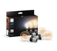 Philips Bombilla LED inteligente E27 7W Filamento regulable luz blanca Pack 3 compatible con Alexa