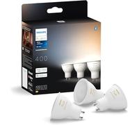 Philips Bombilla LED inteligente GU10 - Blanco cálido a frío, 4.2W 400 lm, Alexa/Google - Pack de 3