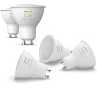 Philips Hue - Bombilla LED Inteligente, GU10, Luz Blanca de Cálida a Fría, 4.2W 400 lúmens, Compatible con Alexa y Google Home - Pack de 5 Bombillas LED inteligentes