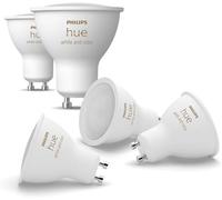 Philips Hue - Bombilla LED Inteligente, GU10, Luz Blanca y de Colores, 4.2W 400 lúmens, Compatible con Alexa y Google Home - Pack de 5 Bombillas LED inteligentes