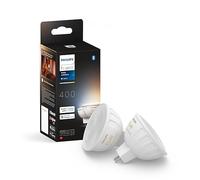Philips Hue - Bombilla LED Inteligente MR16, GU5.3, Luz Blanca de Cálida a Fría, regulable, 5.1W, Compatible con Amazon Alexa (Echo, Echo Dot) - Pack de 2 Bombillas LED inteligentes