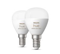 Philips Hue Bombillas inteligentes - Bombilla LED inteligente E14, 5,1 W, regulable, luz blanca y de color, 2 uds. 929003573602