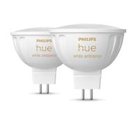Philips Hue Bombilla LED inteligente MR16 GU5.3 luz blanca cálida-fría regulable 5.1W Pack 2