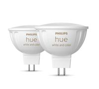 Philips Hue Bombillas inteligentes - Bombilla LED inteligente GU5,3, MR16, 6,3 W, regulable, luz blanca y de color, 2 uds. 929003575302