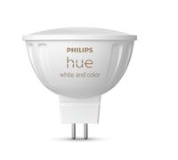 Philips Hue Bombilla LED inteligente MR16 6,3W regulable luz blanca y colores Compatible con Alexa