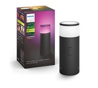 Philips Hue Calla Lámpara LED Exterior Pedestal Inteligente Bajo Voltaje | Luz Blanca y de Colores Regulable 8W, Control por App y Voz, Compatible con Alexa, Apple y Google Home, para Caminos y Patios