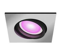 Philips Hue - Foco Inteligente Empotrable Hue Centura 5.7W, 350 lm, Luz Blanca y de Colores, compatible con Alexa y Google Home - Marco cuadrado Gris/Negro