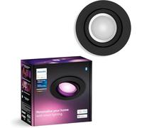 Philips - Foco empotrable inteligente Hue Centura - 5.7W, 350 lm, blanco y color, voz y app - Negro