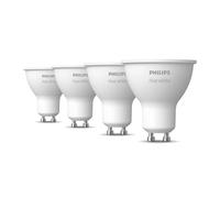 Philips Hue Conjunto Pack - GU10-4 Bombillas LED para focos - Luz blanca cálida - Hue White