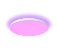 Philips Hue Datura, Plafón LED de techo redondo (L, 57,4 x 57,4 cm), luz inteligente blanca y de color, luminaria LED con control por Bluetooth y voz compatible con Alexa, Apple Home, Google Assistant