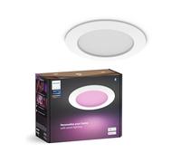 Philips Hue Downlight Slim, 170 mm, Tira LED, luz blanca y de color, compatible con Bluetooth, control por voz con Alexa, Apple Home y Google Assistant, en blanco