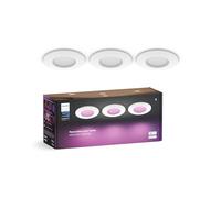 Philips Hue Slim - Lámpara LED empotrada inteligente, diámetro de 9 cm, color blanco, 3 unidades 929003712102