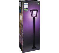 Philips Baliza de jardín LED Econic 89 cm 1080 lm acero inox negro IP44 interruptor con temporizador