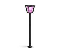 Philips Hue Econic Poste o columna LED inteligente negro, luz blanca y de colores, compatible con Amazon Alexa, Apple HomeKit y Google Assistant