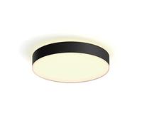 Philips Hue Enrave L Lámpara LED de Techo Inteligente + Interruptor Negra | Luz Blanca de Cálida a Fría, Con Interruptor Inalámbrico, Control por App y Voz, Compatible con Alexa, Google y Apple Home