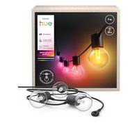 Philips Hue Festavia - Guirnalda de luces exterior, 7m, RGB, 10 bombillas LED, luces de colores regulables para iluminación jardín, control con app, funciona con Alexa, Google Assistant y Apple Home