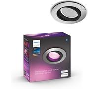 Philips Hue - Foco Inteligente Empotrable Hue Centura 5.7W, 350 lm, Luz Blanca y de Colores, compatible con Alexa y Google Home - Aluminio [Clase de eficiencia energética F]
