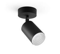 Philips Hue Fugato Foco LED Inteligente, Luz Blanca y de Colores, Regulable, Compatible con Alexa y Google Home, Color Negro, 1 unidad