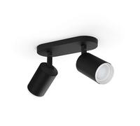 Philips Hue Fugato - Lámpara LED inteligente de 2 puntos, negra 929003810001