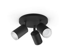 Philips Hue White & Color Ambiance Fugato Spot 3 flg negro 3x350lm, regulable, 16 millones de colores, controlable mediante app, compatible con Amazon Alexa (Echo, Echo Dot)