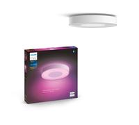 Philips Lámpara de techo Hue Infuse LED inteligente 52W 3450 lúmenes, blanca/colores Negro Ø42,5 cm