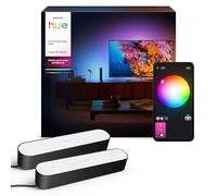 Philips Hue - Kit Inicio Barras de Luz led Hue Play, Luz led Blanca y Luces de Colores, Sincroniza tus luces con TV y juegos, Funciona con Alexa, Google Assistant y Apple HomeKit, Negro-Pack de 2