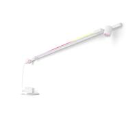 Philips Hue - Kit Perifo Iluminación en carril White and Color Ambiance - Set base de pared (blanco) de 200cm con 2 focos y tubo de luz Gradient - Anclajes incluidos
