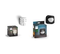 Philips Hue - Lámpara inteligente, Aplique de Exteriores LED Inteligente, Compatible con Alexa y Google Home + Sensor de movimiento exterior, Accesorio para bombillas y lámparas inteligentes