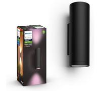 Philips Aplique exterior Hue Appear – LED inteligente blanco y color, Alexa/Google Home, Negro