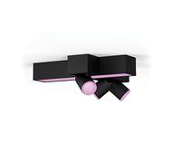 Philips Hue - Lámpara inteligente Hue Centris, con 3 Focos LED Inteligentes cruzados, Luz Blanca y de Colores, Compatible con Alexa y Google Home, 40cm - Color Negro [Clase de eficiencia energética A]