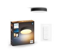 Philips Hue Enrave - Lámpara LED inteligente de techo, diámetro de 38 cm, con mando a distancia, negra 915005996701