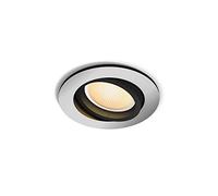 Philips Hue - Lámpara inteligente, Hue Milliskin, Foco Empotrable LED Inteligente, Luz Blanca de Cálida a Fría, Compatible con Alexa y Google Home, Color Aluminio