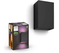 Philips Hue - Lámpara inteligente, Hue Resonate, Aplique de pared Exterior LED, Luz Blanca y Luces de Colores, Compatible con Alexa y Google Home, Color Negro