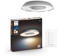 Philips Hue - Lámpara inteligente, Hue Still, Lámpara de Techo LED Inteligente, Luz Blanca de cálida a fría, Compatible con Alexa y Google Home, Color Aluminio