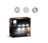 Philips Foco empotrable LED inteligente Hue Milliskin Blanco regulable Alexa y Google Home Pack 3