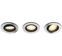 Philips Hue Foco empotrable Milliskin LED inteligente, regulable, luz blanca cálida-fría - Pack de 3