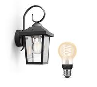 Philips Hue Pack: Aplique Philips Buzzard (negro) + Bombilla Filamento E27 Luz Cálida