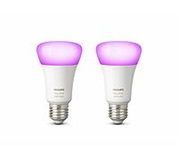 Philips Hue Pack de 2 Bombillas Inteligentes LED E27, con Bluetooth, Luz Blanca y Color, Compatible con Alexa y Google Home