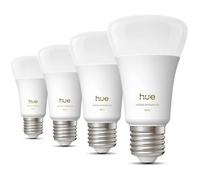 Philips Hue Pack de 4 bombillas LED A60 luz blanca cálida E27