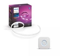 Philips Hue - Pack Hue Bridge + Tira Led inteligente Hue Luz Blanca y de colores (2 metros) con Bluetooth, Compatible con Alexa y Google Home