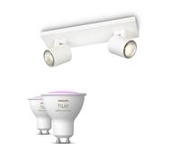 Philips Hue Pack: X2 Focos Philips Runner (blanco) + 2 Bombillas Gu10 Rgb
