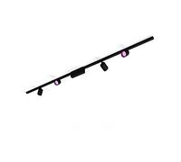 Philips Hue - Perifo Iluminación en carril Luz Blanca y de Colores - Set carril y 4 focos (negro) - 212cm - Anclajes incluidos