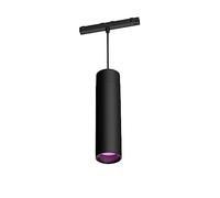 Philips Hue Perifo Lámpara LED de Techo Colgante Cilíndrica 510lm Negra | Solo para Iluminación de Carril, Foco Inteligente con Luz Blanca y de Colores, 5.2W, Compatible con Bluetooth y Hue Bridge