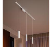 Philips Hue - Perifo Iluminación en carril Luz Blanca y de Colores - Set carril y 3 lámparas colgantes (blanco) - 171.5cm- Anclajes incluidos
