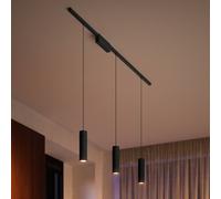 Philips Kit de iluminación en carril Perifo – Luz blanca y de colores, 3 colgantes, 171.5 cm, negro