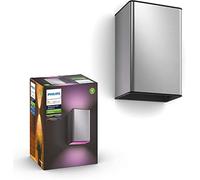 Philips Hue Resonate Aplique LED Exterior Inteligente Color 1180lm Acero | Luz Blanca y de Colores Regulable, Control por App y Voz, Compatible con Alexa, Apple y Google Home, Resiste a la Intemperie