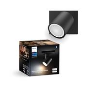 Philips Hue Runner Extensión Foco LED Inteligente Regulable, Negro | Bombilla LED GU10 5W 400lm, Luz Blanca de Cálida a Fría, Control por App y Voz, Compatible con Alexa, Google y Apple Home