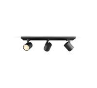 Philips Foco triple LED inteligente Runner - Regulable blanco cálido-frío, Alexa y Google Home negro