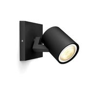 Philips Hue Runner 1 Foco LED Inteligente, Luz Blanca Cálida a Fría, Regulable, Bombilla LED Compatible con Alexa y Gogle Home, Color Negro